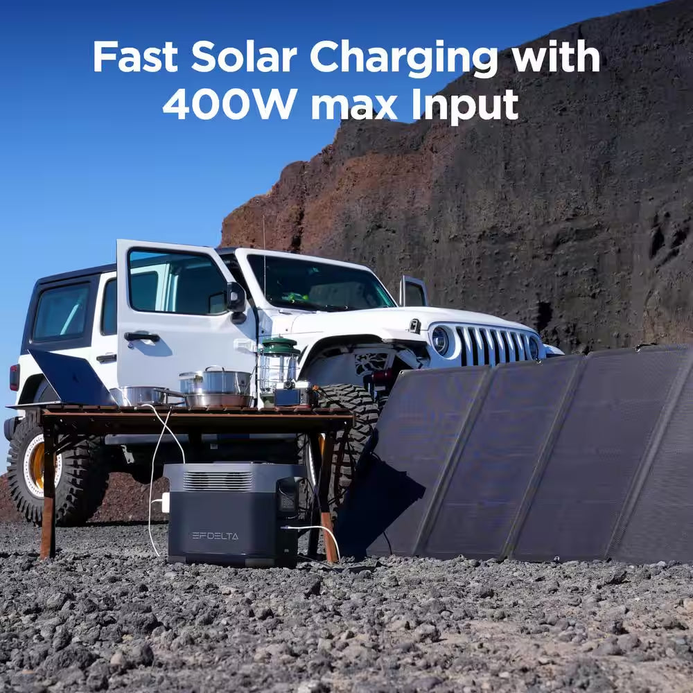 1800W Output/3000W Peak Push-Button Start Battery Generator DELTA 1300 for Home Backup Power, Camping and Rvs