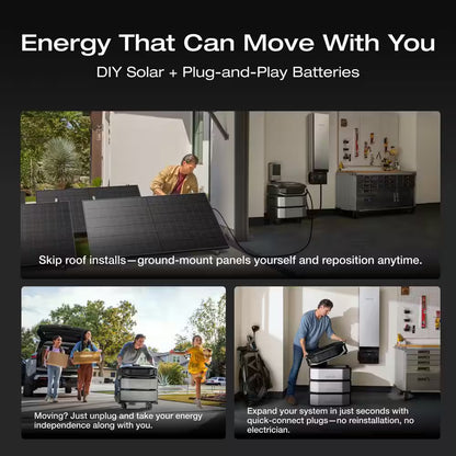 Battery Generator Delta Pro Ultra X Battery Pack 6144Wh Solar Generator, 12000W Output, LFP, Home Backup, Push-Button