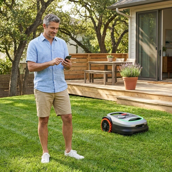 Robot Lawn Mower Built for Smart Mapping, Wire-Free Operation, LiDAR Vision, AI Obstacle Avoidance, 1/2 Acre